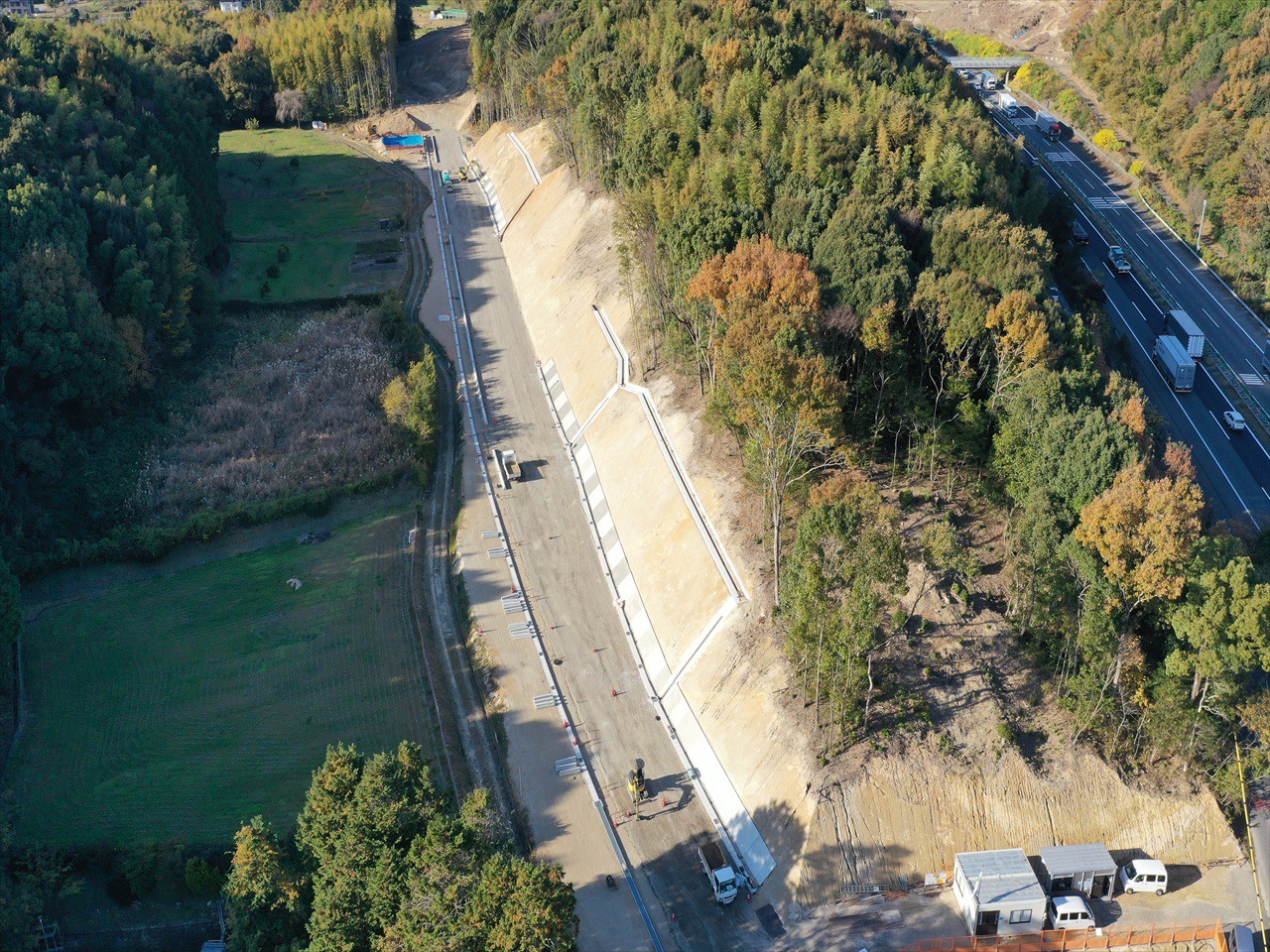 市道岡崎阿知和スマートインター線　道路築造工事その１